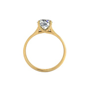 Bague Carina solitaire diamant naturel rond 1.00 carat or jaune